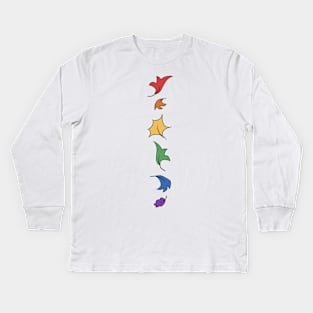 Heartstopper leaves Line - pride Kids Long Sleeve T-Shirt